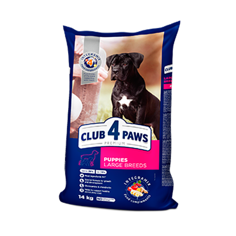 CLUB 4 PAWS Преміум для цуценят великих порід "Курка". Повнораціонний сухий корм
