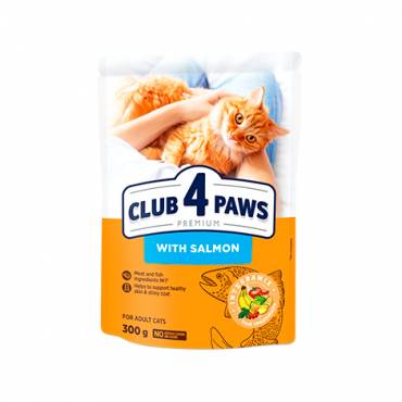 CLUB 4 PAWS Преміум "З Лососем". Повнораціонний сухий корм для дорослих котів