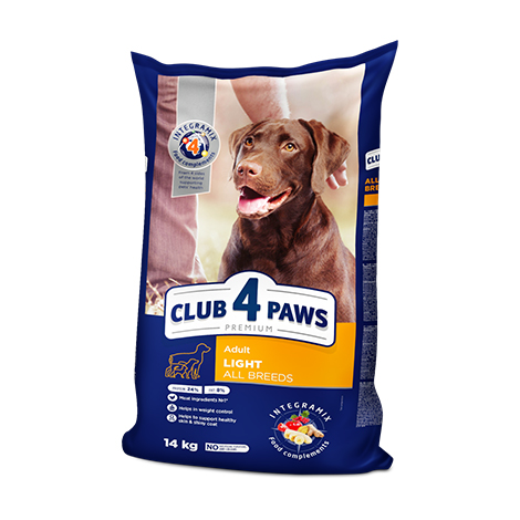 CLUB 4 PAWS Преміум "Контроль ваги". Повнораціонний сухий корм для дорослих собак усіх порід