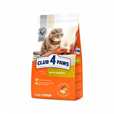 CLUB 4 PAWS Преміум "З Кроликом". Повнораціонний сухий корм для дорослих котів